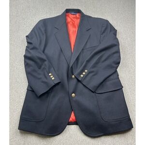 Pendleton Blazer‎ Mens 46 Navy Blue Wool Jacket Sport Coat Gold Button USA